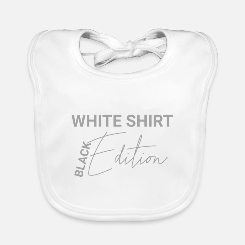 Chemise blanche - Édition noire Bavoir bio Bébé