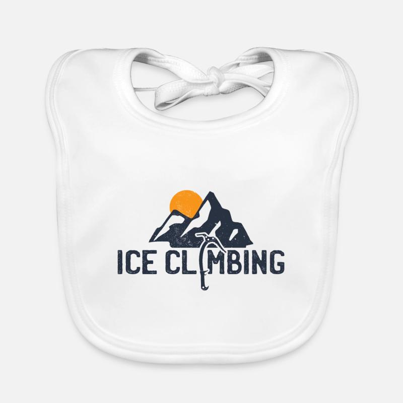 Ice climbing ice climbers Organic Baby Bibs