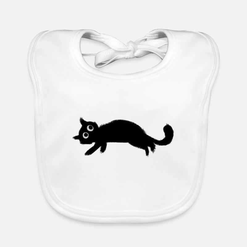 Chat noir charbo repos Bavoir bio Bébé