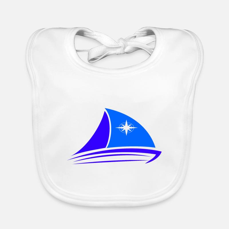 Sailboat Sailing Sailor Boat Sailing Organic Baby Bibs