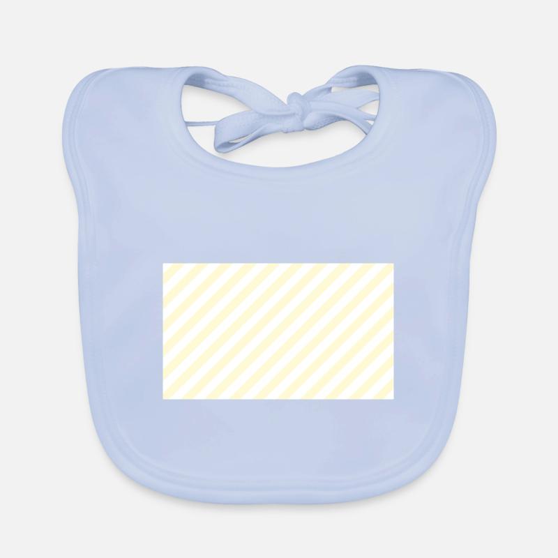 Diagonal Stripes jaune et blanc Bavoir bio Bébé