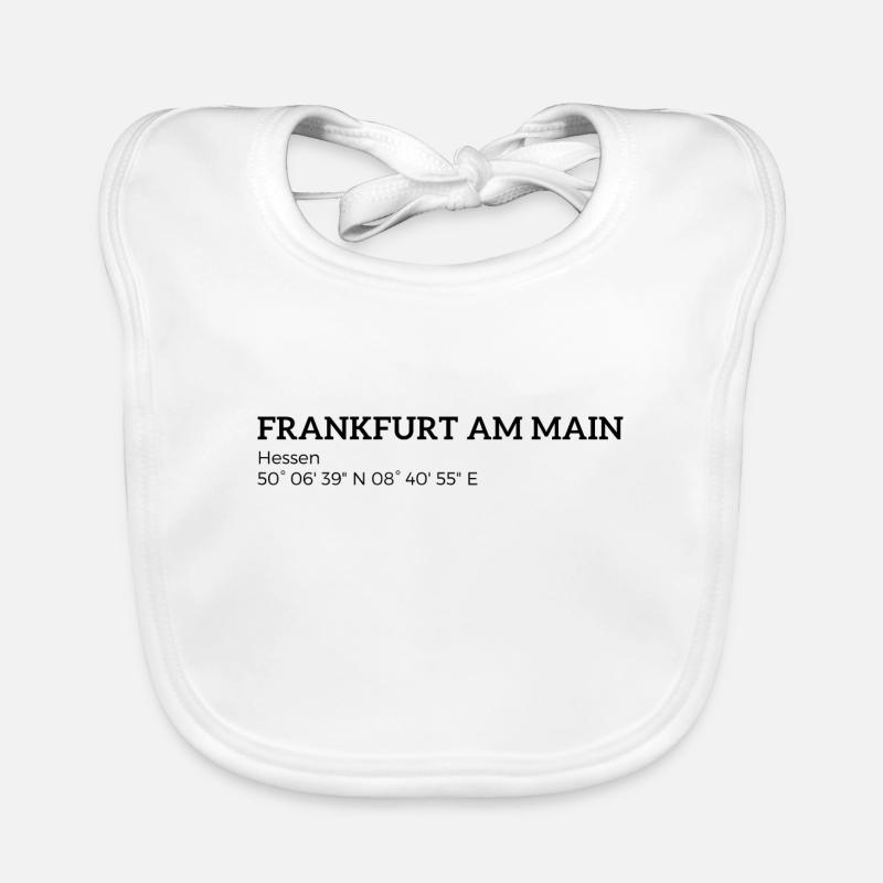 Frankfurt am Main Hesse coordinates Organic Baby Bibs