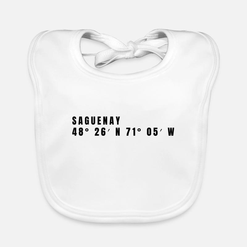 Saguenay, Canada Coordinates Organic Baby Bibs