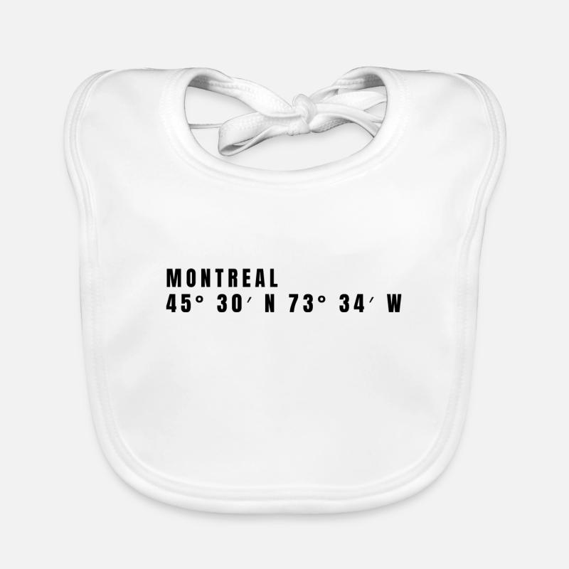 Montreal, Canada Coordinates Organic Baby Bibs
