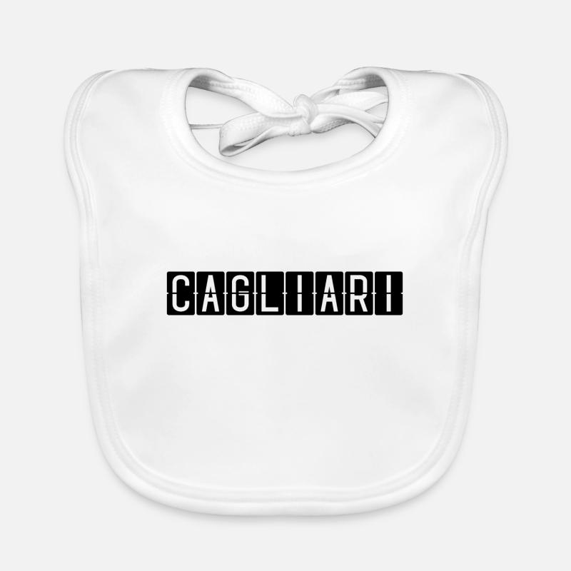 Panneau de l’aéroport de Cagliari Bavoir bio Bébé