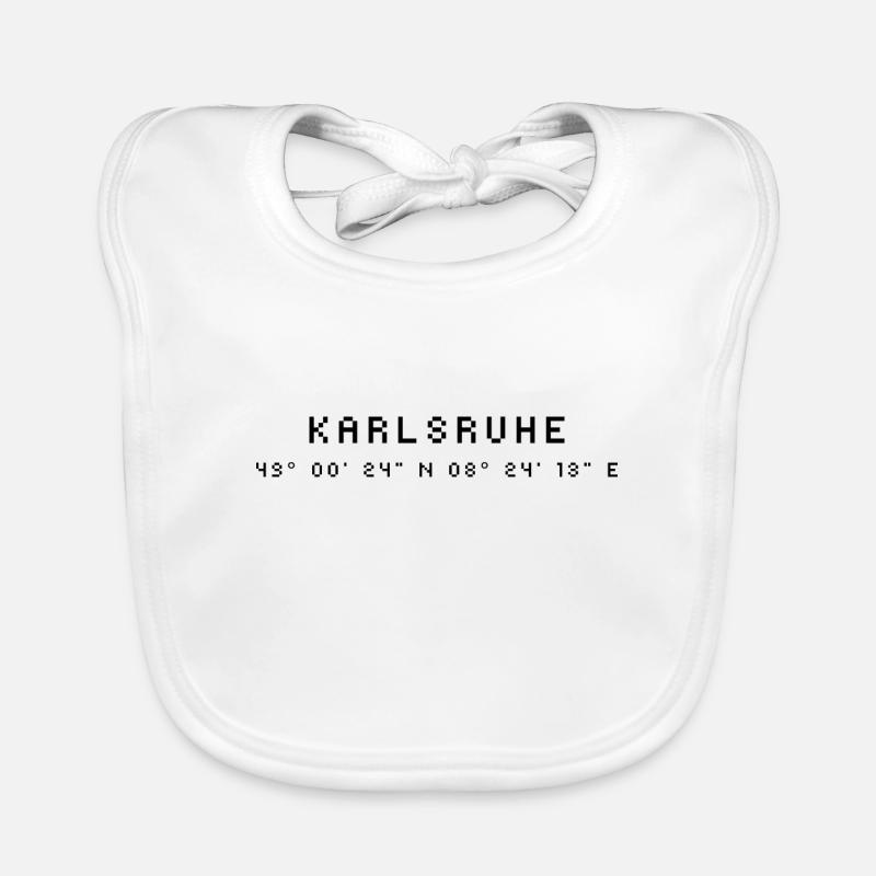 Karlsruhe coordinates Organic Baby Bibs