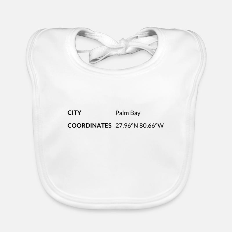 Palm Bay, Florida, USA coordinates Organic Baby Bibs