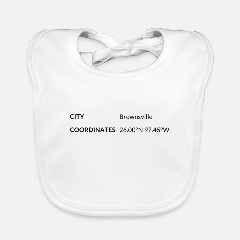 Brownsville, Texas, USA coordinates Organic Baby Bibs