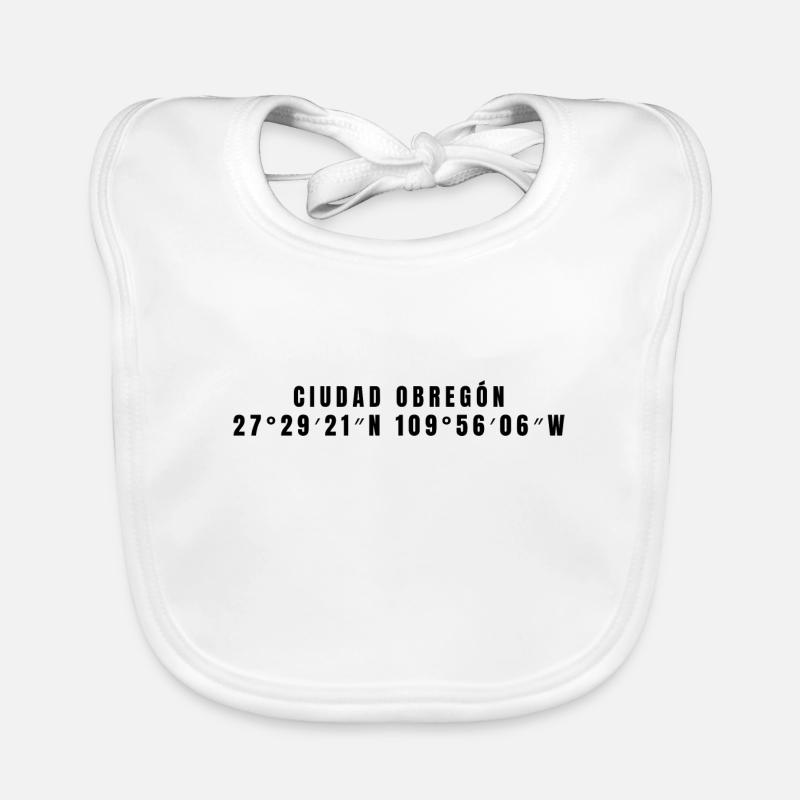 Ciudad Obregón, Mexico Coordinates Organic Baby Bibs