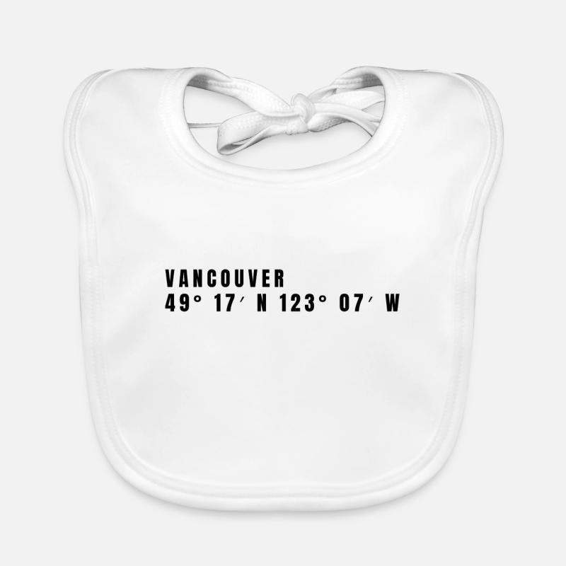 Vancouver, Canada Coordinates Organic Baby Bibs