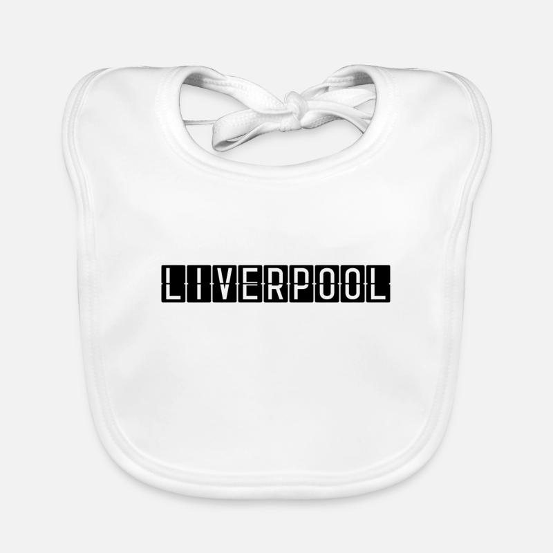 Panneau de l’aéroport de Liverpool Bavoir bio Bébé