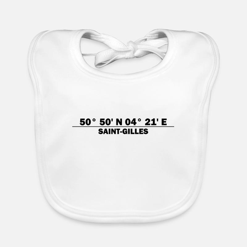Saint-Gilles coordinates Organic Baby Bibs
