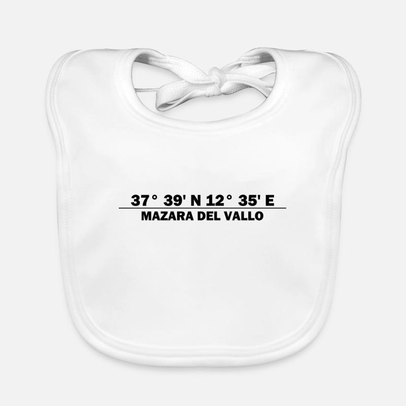 Mazara del Vallo coordinates Organic Baby Bibs