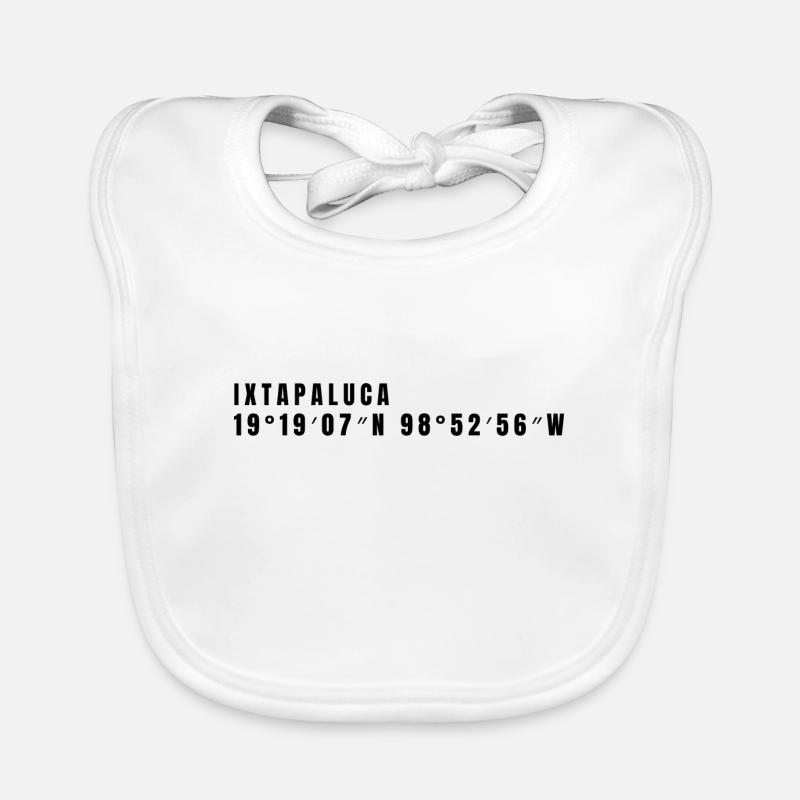 State of Mexico Mexico Coordinates Organic Baby Bibs