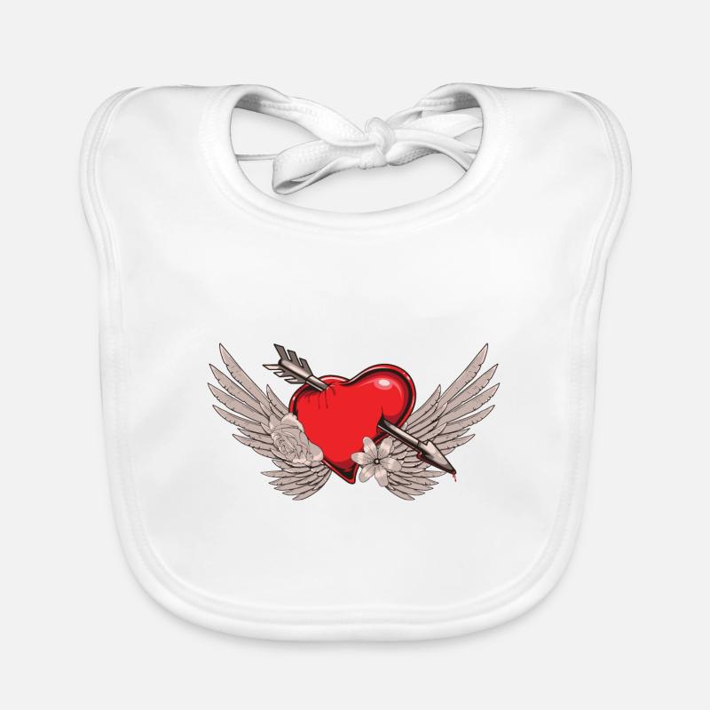 Broken heart Organic Baby Bibs