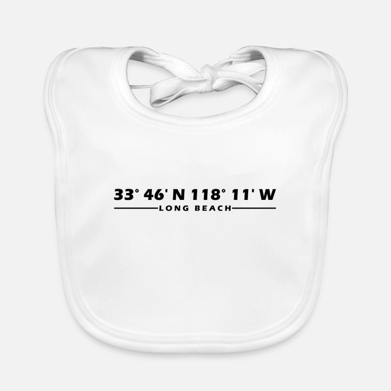 Long Beach Coordinates Organic Baby Bibs