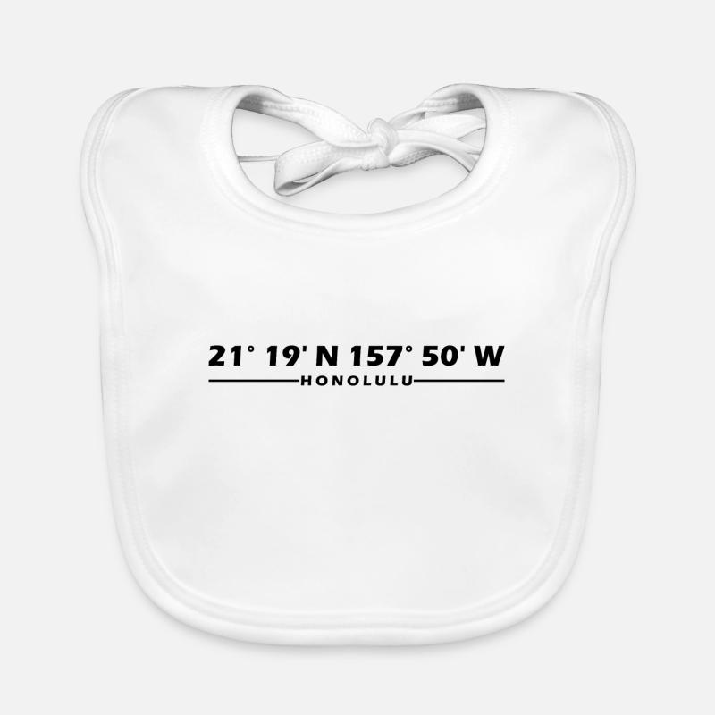 Honolulu Coordinates Organic Baby Bibs