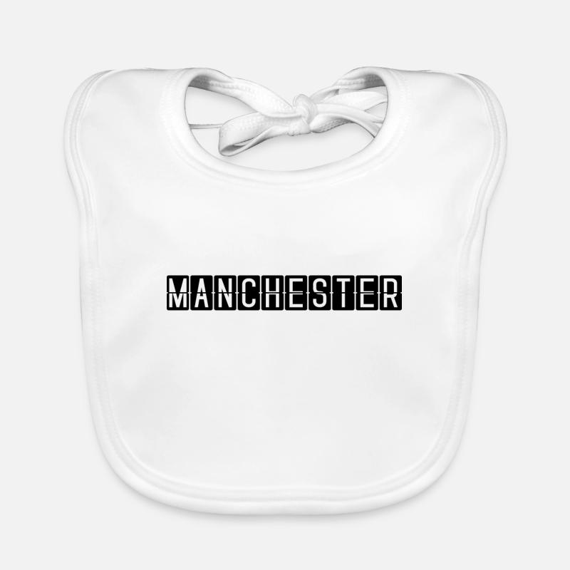 Manchester Flughafentafel Baby Bio-Lätzchen