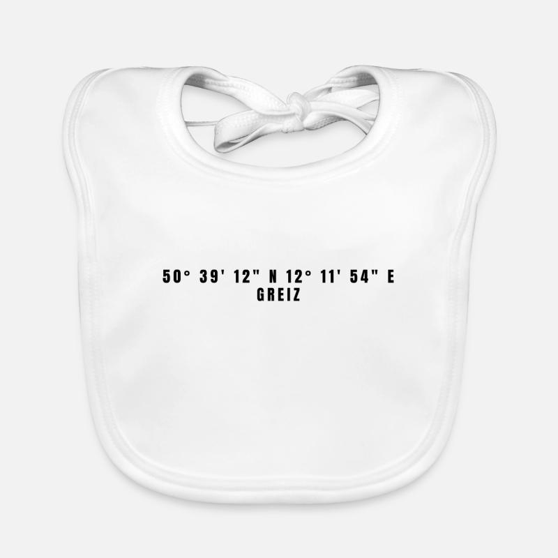 Greiz, Thuringia Coordinates Organic Baby Bibs