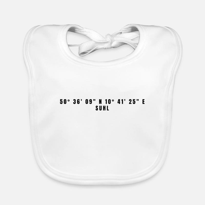 Suhl Thuringia Coordinates Organic Baby Bibs