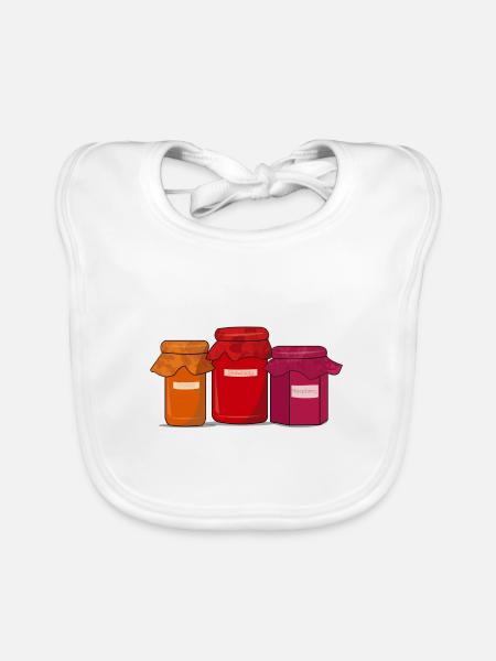 confiture - Bavoir bio Bébé - blanc