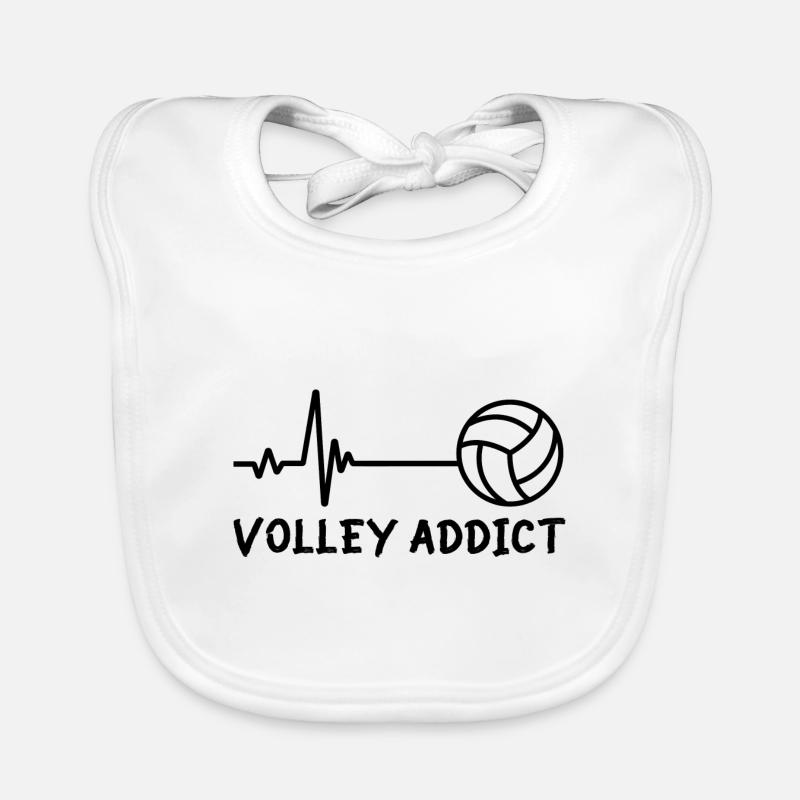Volley addict - Bavoir bio Bébé - blanc