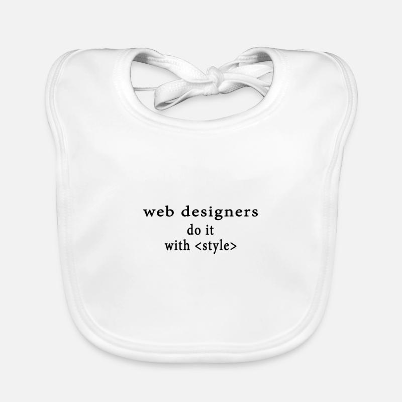 Web designer gift idea Organic Baby Bibs