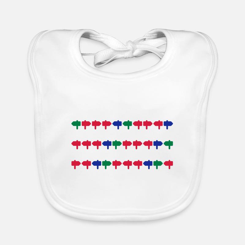 signposts direction left right Organic Baby Bibs
