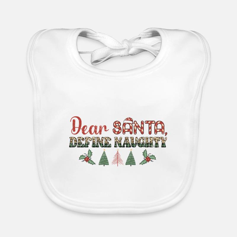 Joyeux Noël, Noël, Pull moche, Père Noël Bavoir bio Bébé