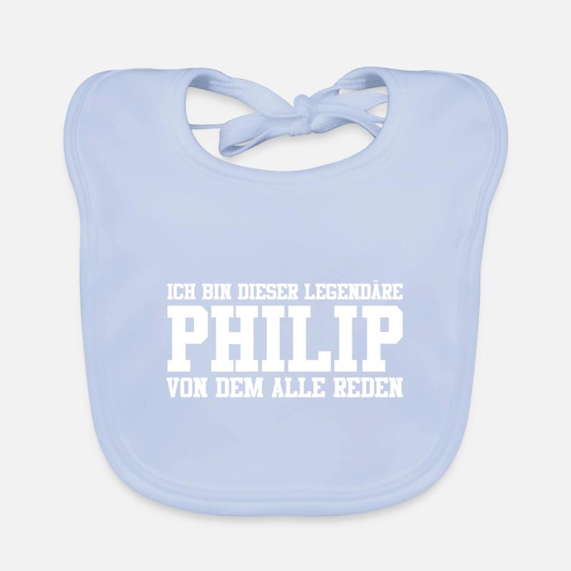 Philip Name Design Baby Bio-Lätzchen