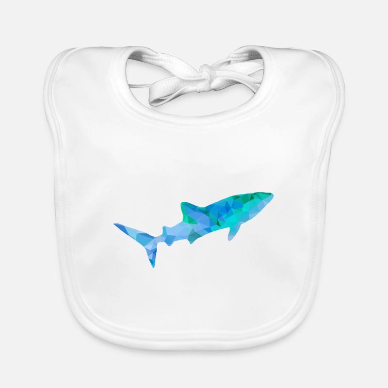 Requin-baleine bleu vert Bavoir bio Bébé