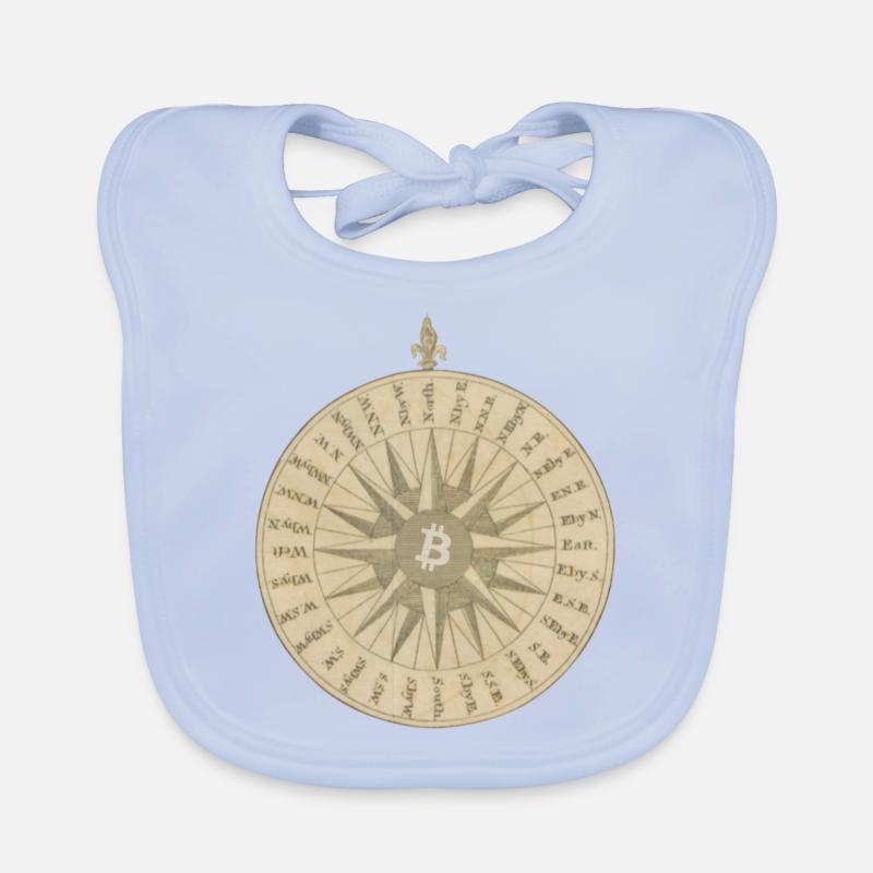 The Bitcoin Compass Organic Baby Bibs