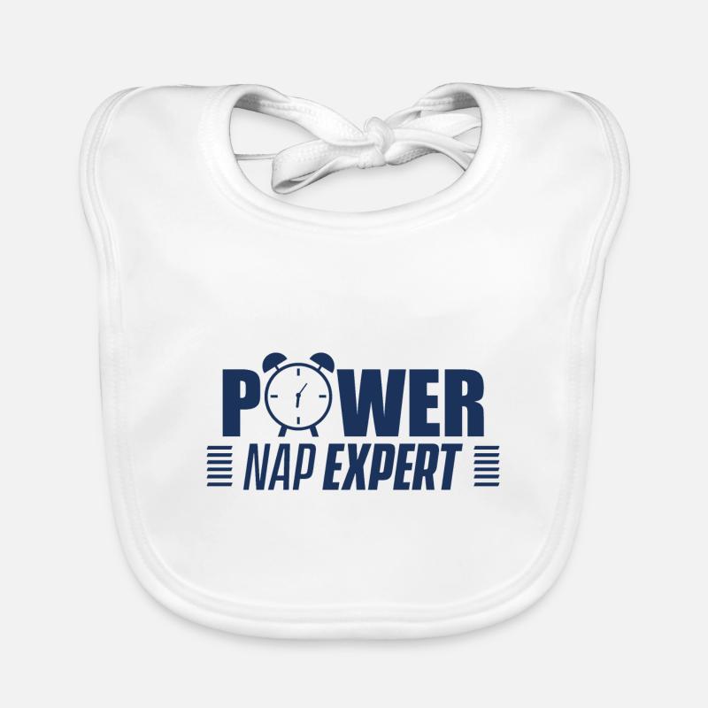 Power Nap Experte Schläfchen Schlafen Nickerchen Baby Bio-Lätzchen