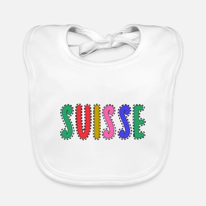 SUISSE. PAYS. GENEVE Bavoir bio Bébé