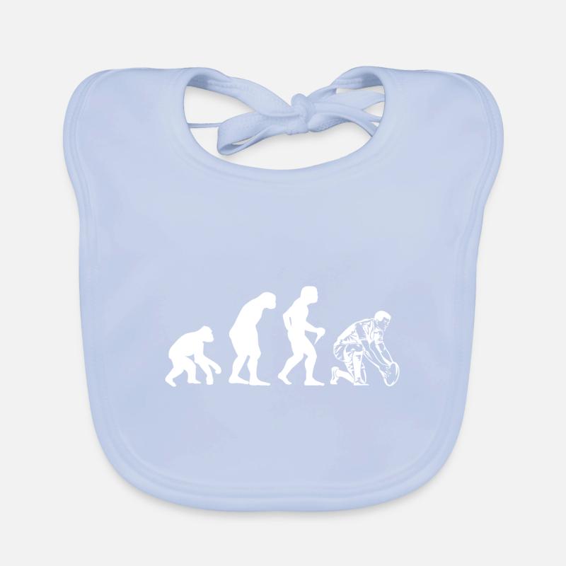 Rugby Evolution - du singe au rugby Bavoir bio Bébé