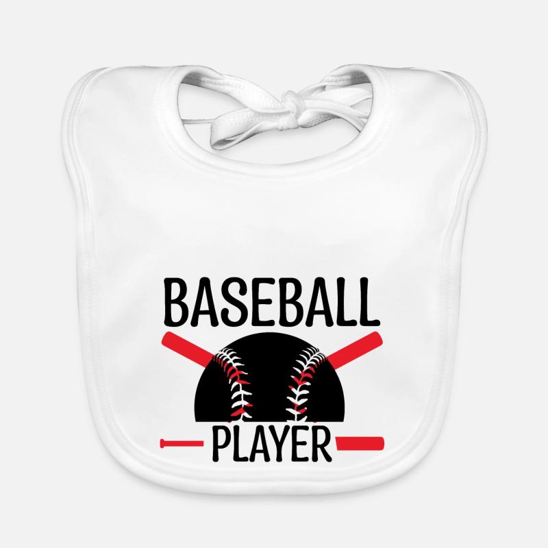 baseballspieler. Baseball-Trainer. Baby Bio-Lätzchen