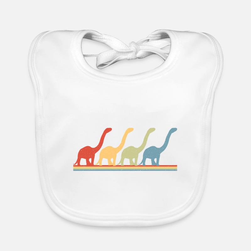 Brontosaurus Dino Gift Organic Baby Bibs