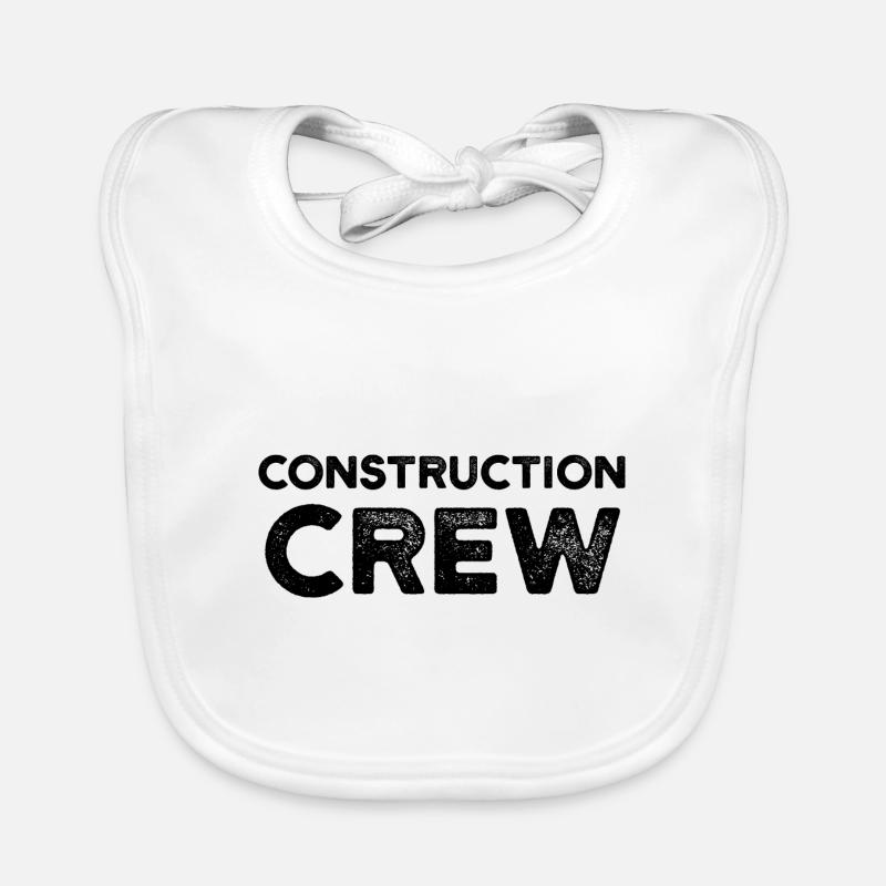 Construction worker team construction construction site construction manager Organic Baby Bibs