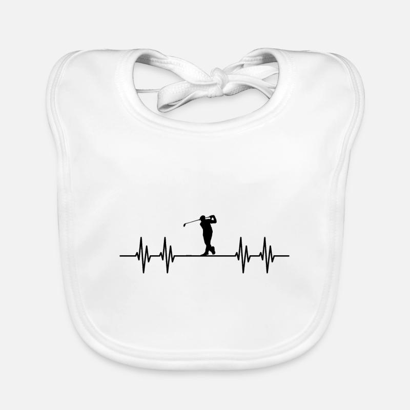 Golf Herzschlag Golfspieler Geschenk Baby Bio-Lätzchen