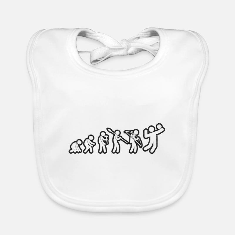 Evolution Volleyball White Grunge Organic Baby Bibs