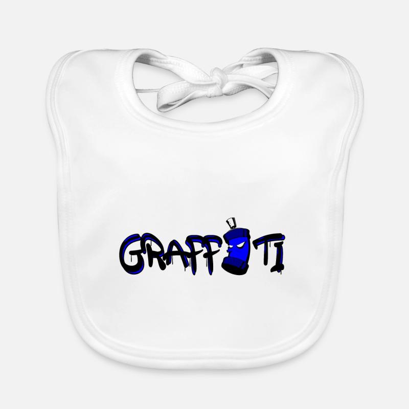 Graffiti - Baby Bio-Lätzchen - Weiß