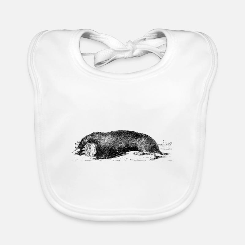 Mole - Organic Baby Bibs - white