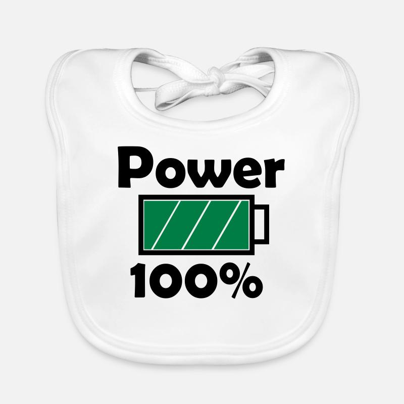 Puissance 100 % avec l’icône de la batterie complète Bavoir bio Bébé