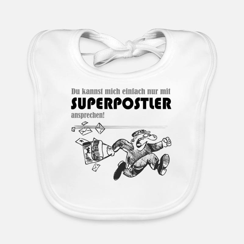 SUPERPOSTLER PostMan Mail Deliveryman Postman Organic Baby Bibs
