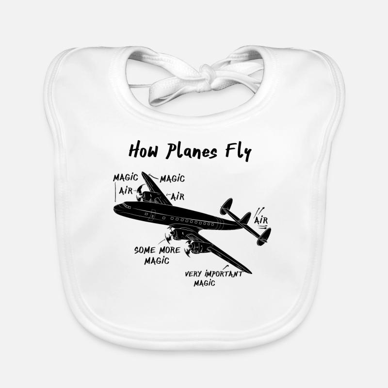 How planes fly Organic Baby Bibs