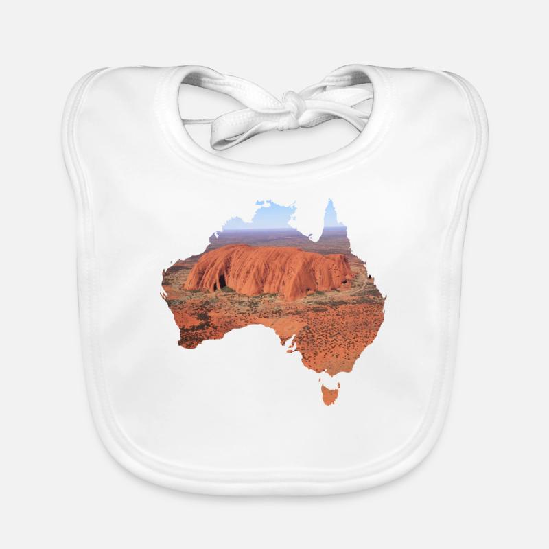 Australien - Baby Bio-Lätzchen - Weiß
