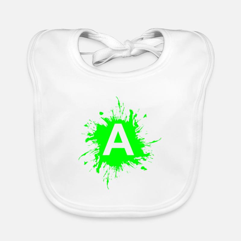 Team A Buchstabe A Anfangsbuchtabe Baby Bio-Lätzchen