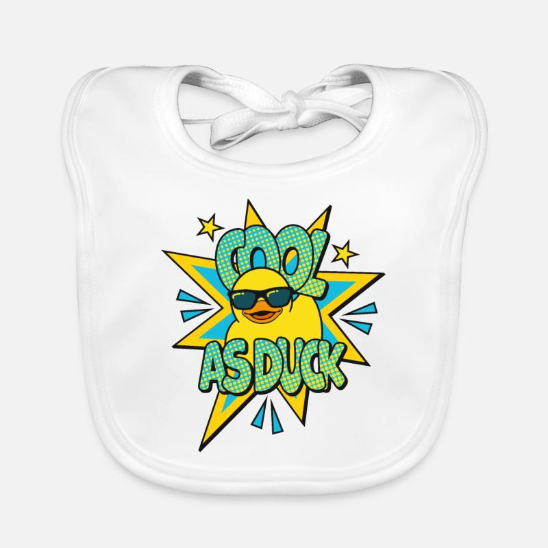 Cool comme canard canard canard caoutchouc canards canards canards - Bavoir bio Bébé - blanc