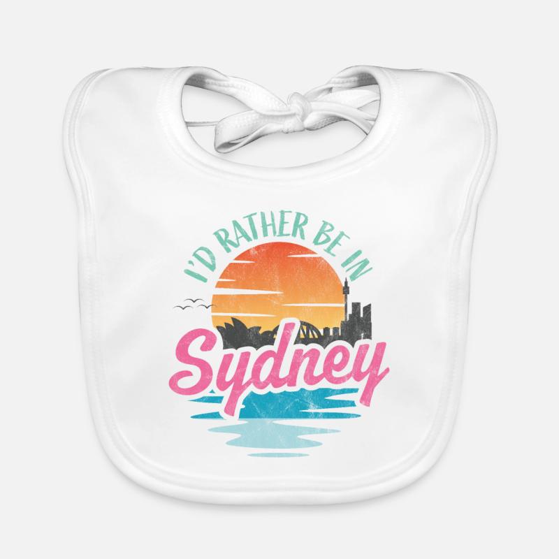 Je préfère être à Sydney Bavoir bio Bébé