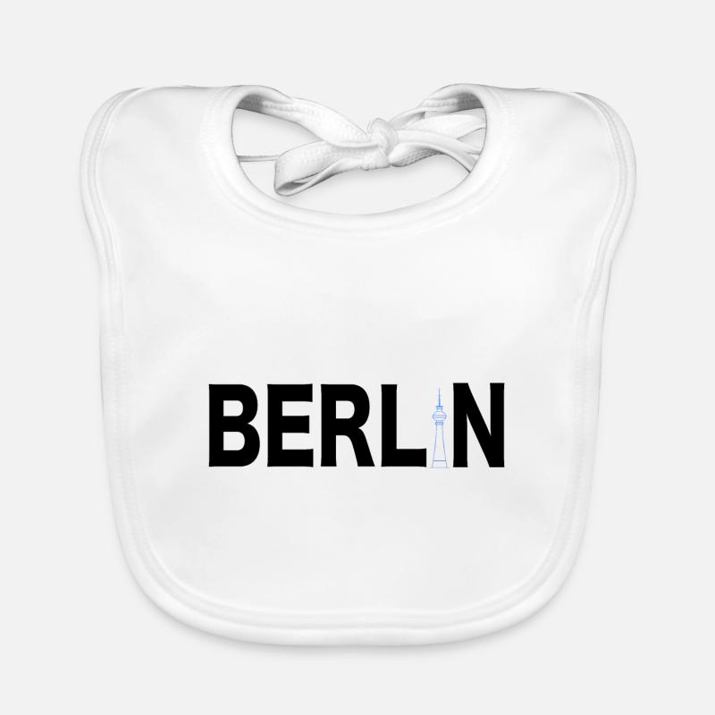 Berlin Souvenir Germany Gift Skyline Organic Baby Bibs